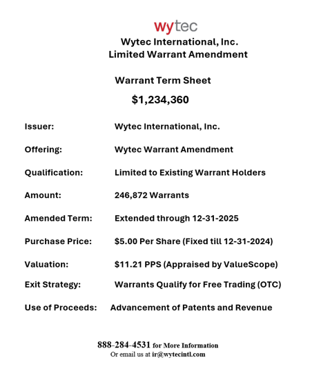 Warrant Term Sheet 2024-5-8